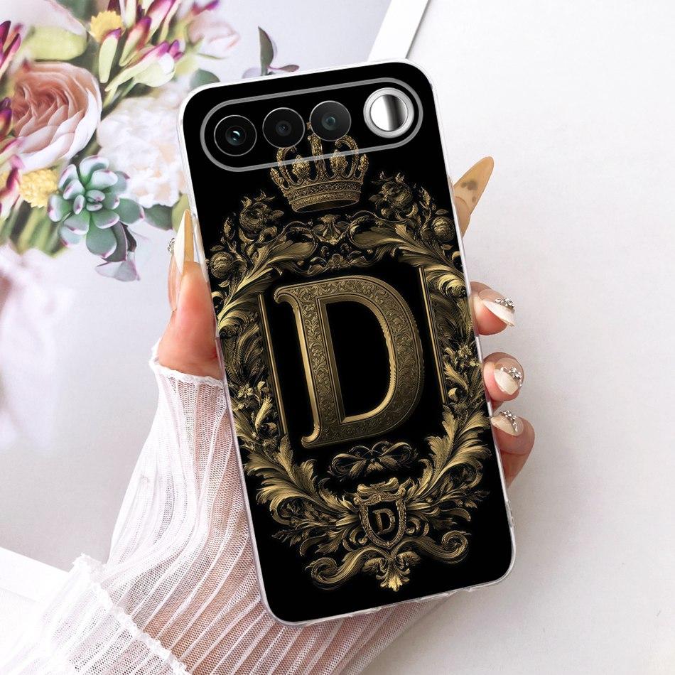 For Realme 16 RMX5171 2026 Royal Crown Initial Letter Couple Phone Case For Realme 16 5G Soft Silicone TPU Covers Bumpers
