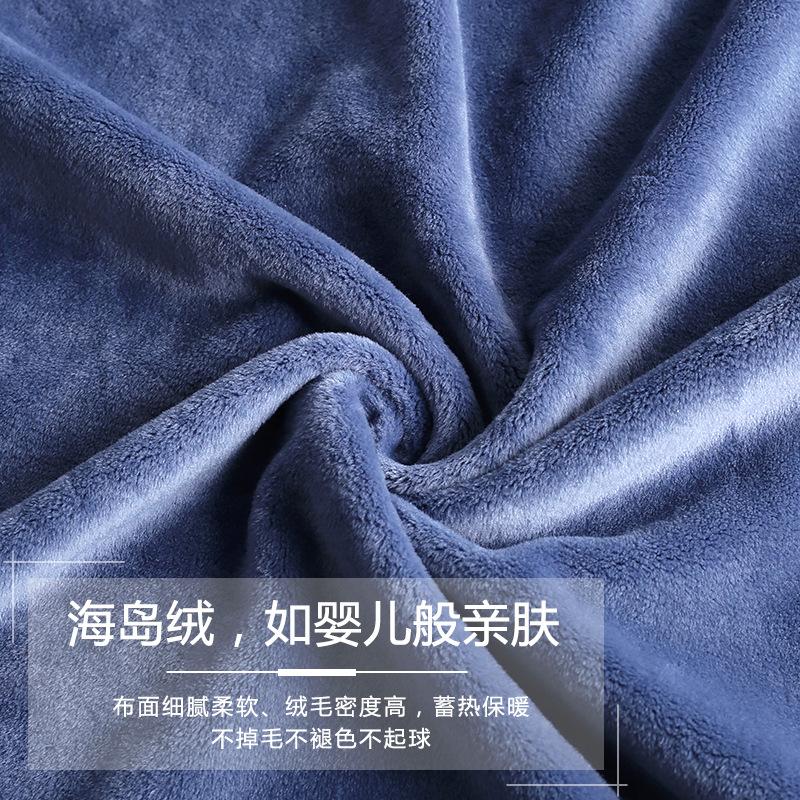 Pajamas Men'S Coral Fleece Thickened Long Sleeve Plus Size Island Fleece Winter Flannel Homewear Casual Autumn And Winter Suit