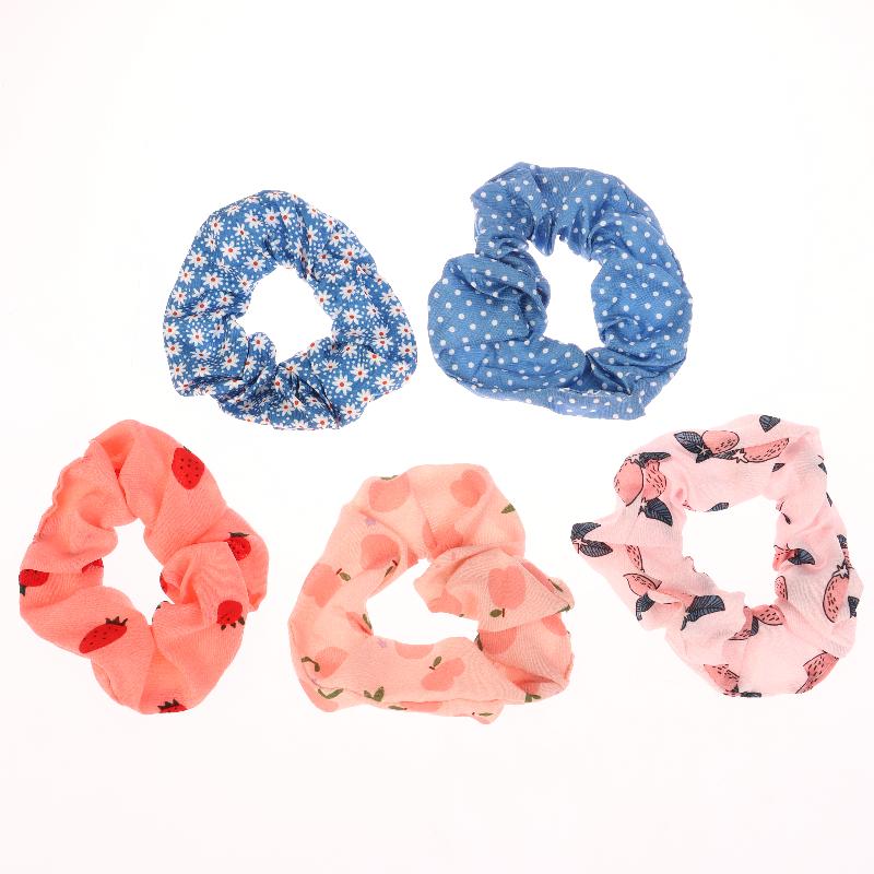 10Pcs Hair Rings Simple Cute Women Classic Large Intestine Hair Rings Marble Head Spring Summer Hair Accessories