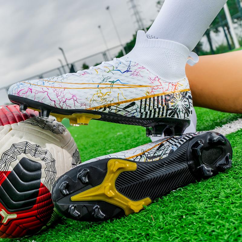 NOVOS Sapatos de Futebol Masculinos de Alta Qualidade FG/TF Sapatos de Futebol Infantis Botas de Futebol Juvenil Chuteiras de Treinamento de Futsal Atléticas Confortáveis