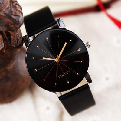 (Kung Pao Hühnerfleisch)Männer Frauen Lederband Linie Analog Quarz Damen Armbanduhren Mode Uhr