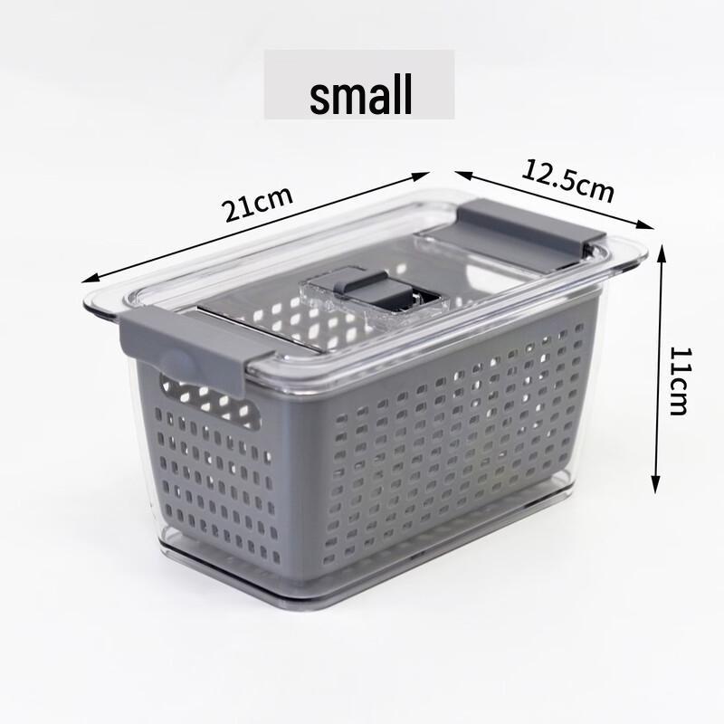 ZISIZ Transparent Refrigerator Storage Box with Lid