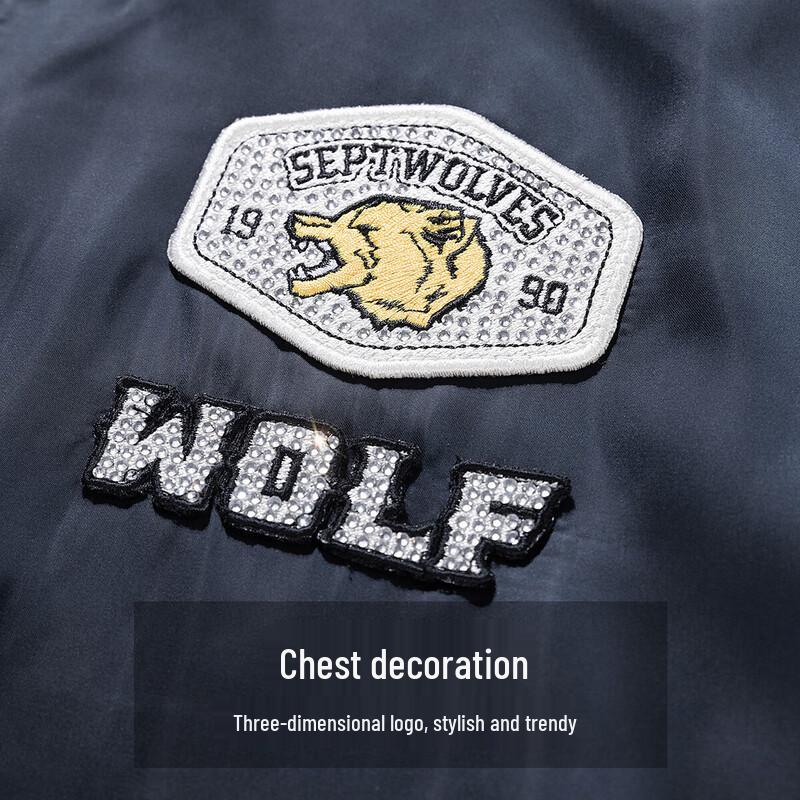 Qipilang Men's Baseball Collar Casual Jacket