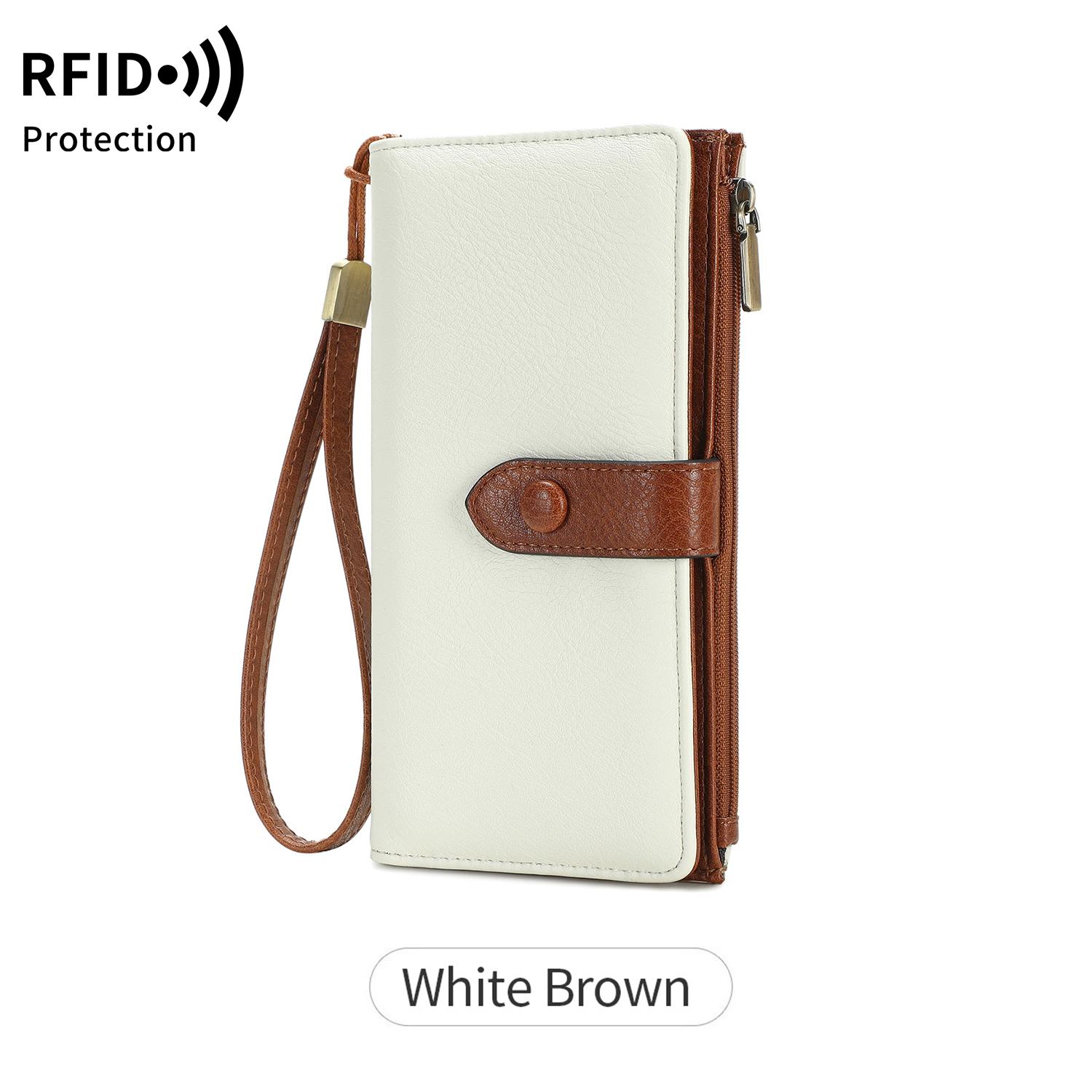 Ultra-thin portable bi-fold women s wallet RFID shielded credit card holder/clutch minimalist multi-functional coin purse