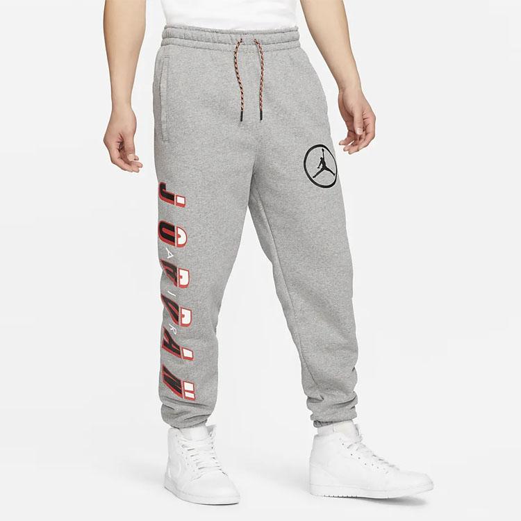 Jordan Large Logo Fleece Joggers Men Bottoms Grey CV2980-091