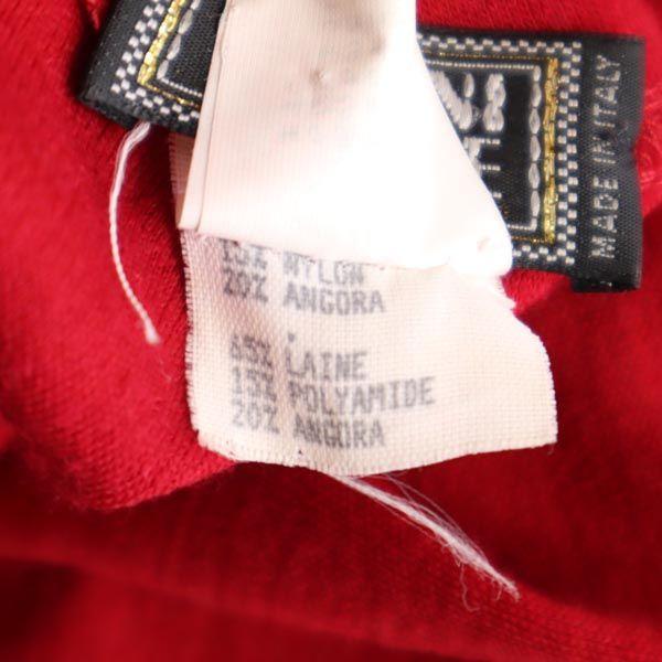 Gianni Versace Made In Italy Wool Blend Long Sleeve Cut Red Back Zip Women Used