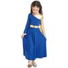 Robe longue d'église pour enfants filles, jupe Maxi de célébration de louange de l'esprit, tenues de danse, vêtements de danse à manches longues