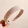 Rose Red Wide-brimmed Sponge Hair Band Women Fairy Temperament Headband Tweed Head Hoop Hairband Princess Girls Hair Accessories