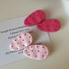 4Pcs Girl Hairpins Non-Slip Teeth Dotted Design Korean Style Hair Clips Bangs Fixing Clips Lightweight Hair Accessories