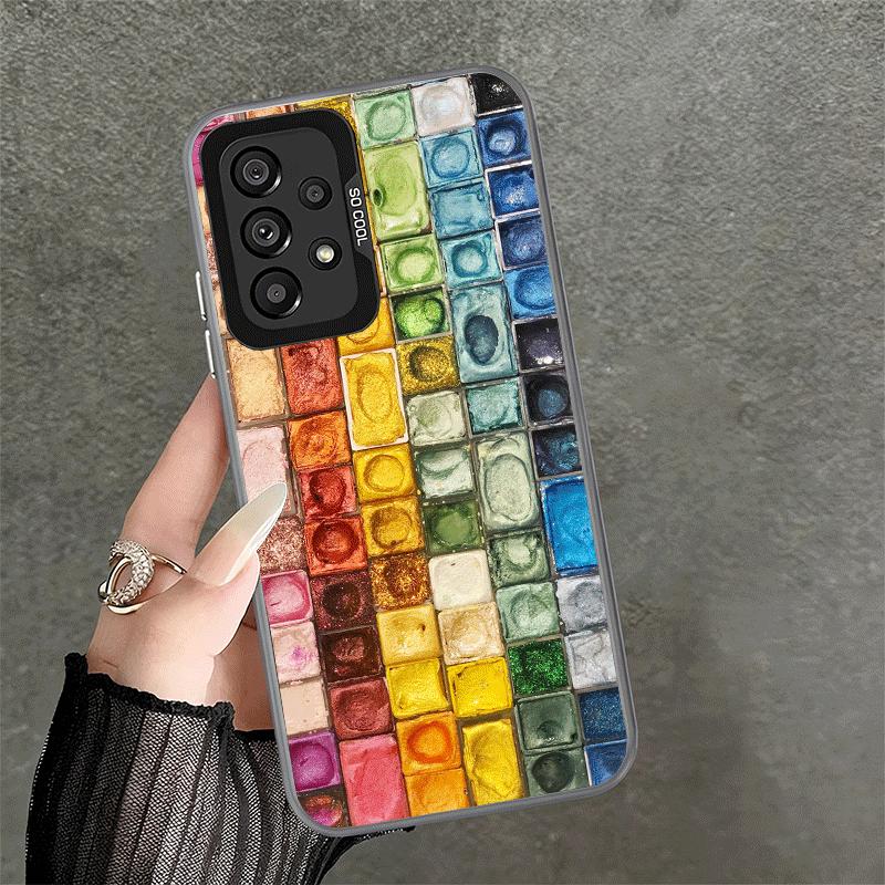 Watercolors Set Paint Palette Soft Phone Case for Samsung A17 A16 A15 A14 A13 A57 A56 A55 A54 A53 A37 A36 A35 A34 A33 A26 A25 A2
