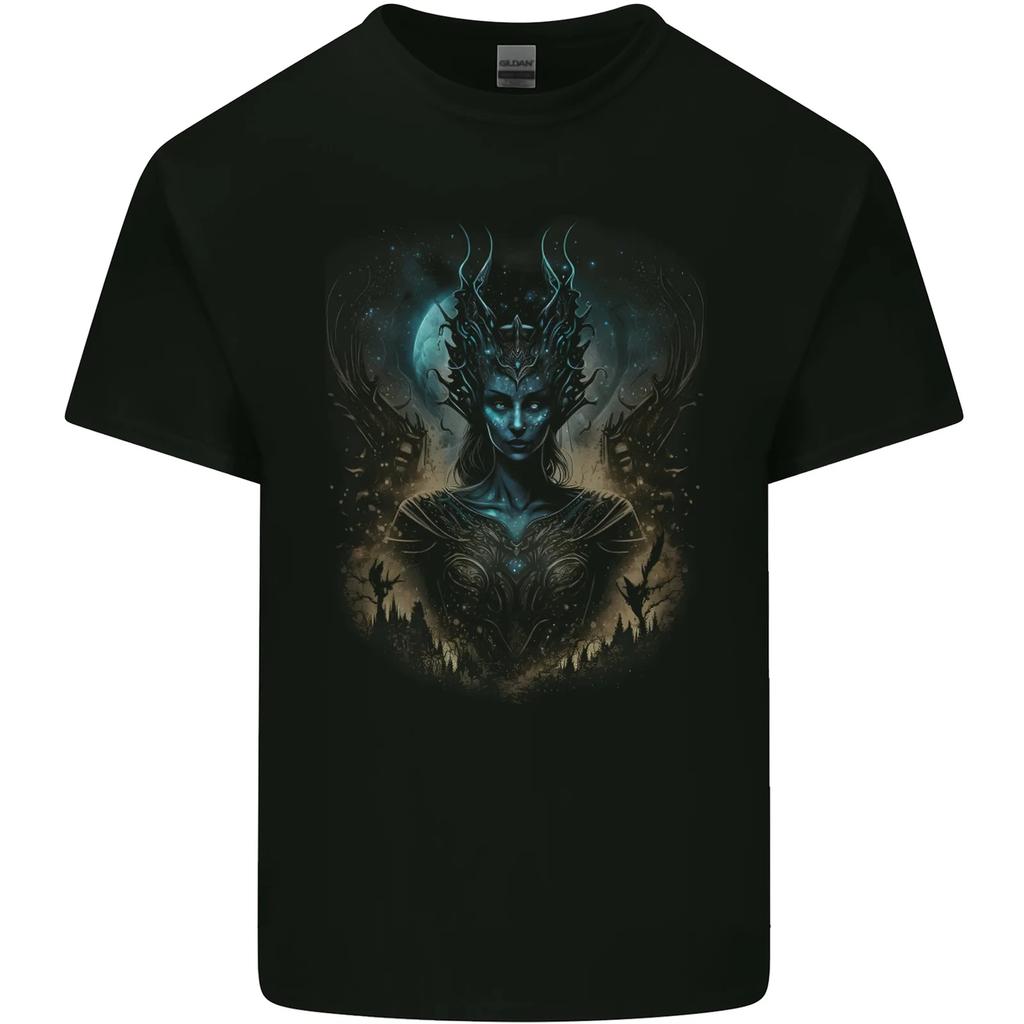 Evil Alien Sorceress Fantasy Witch Halloween Kids T-Shirt Childrens
