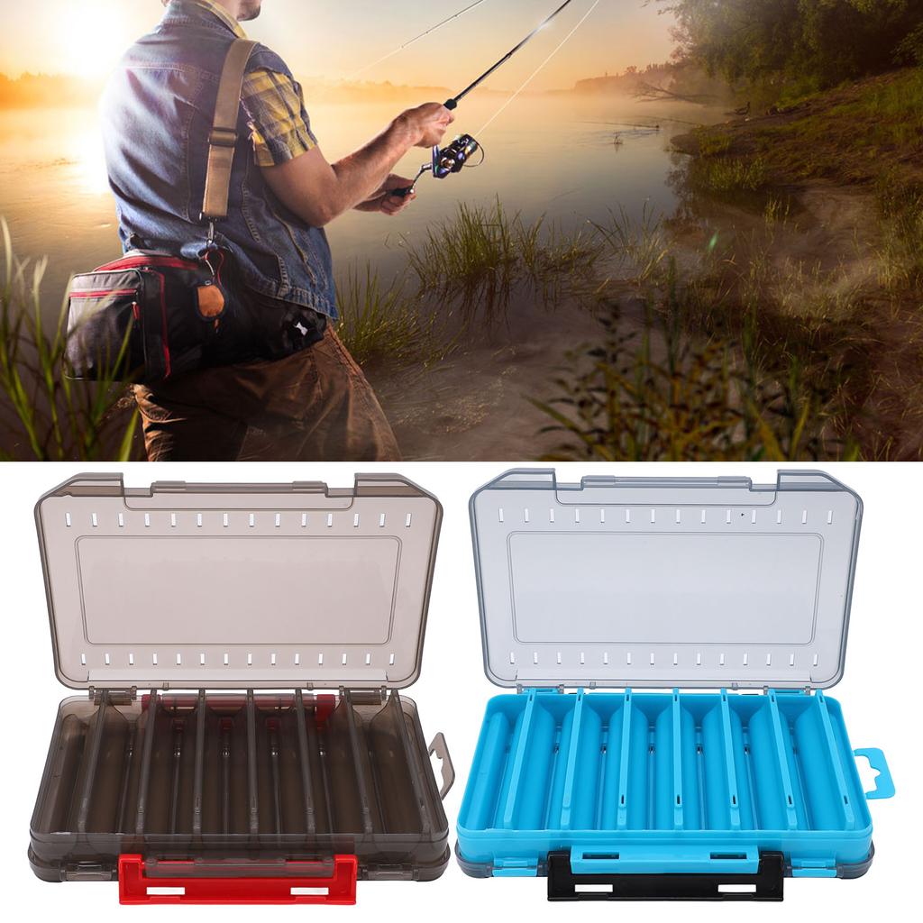 Double Sided Lure Box Breathable Ventilation Fall Protection Double Sided Fishing Box Anti Lost with