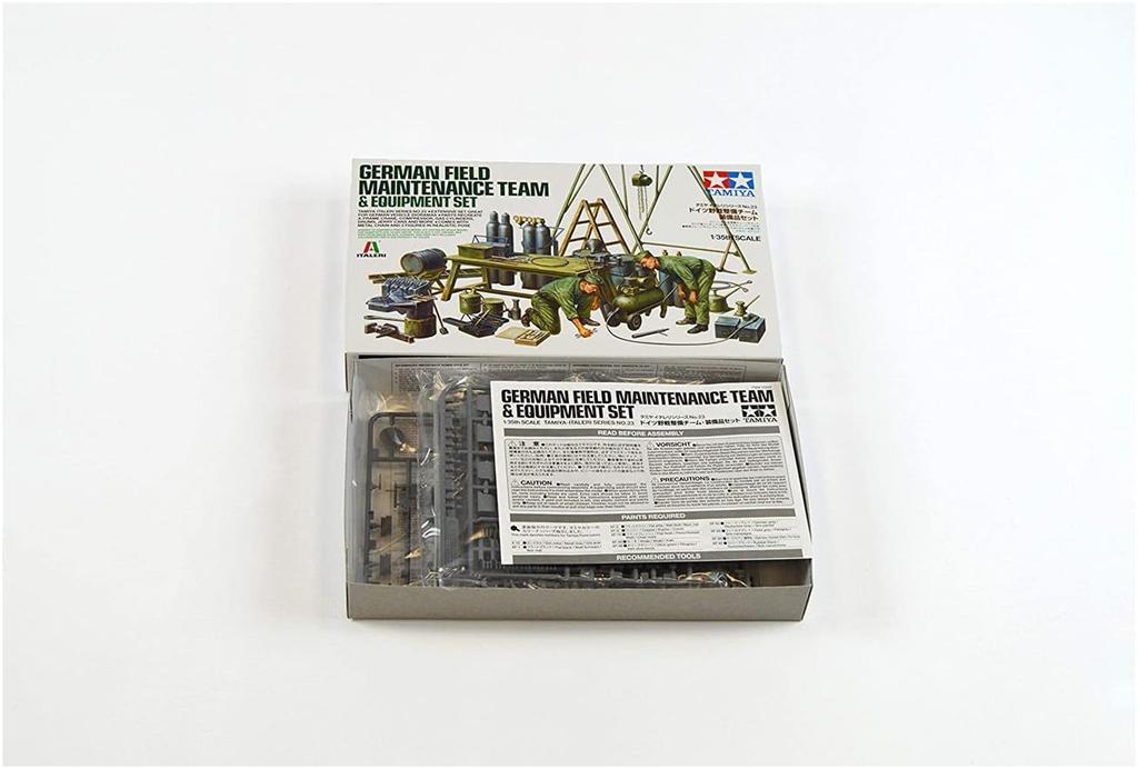 Tamiya Italeri Series 23 German Army Field Maintenance Team Equipment Set Plastic Model Kit 37023 1/35 No.