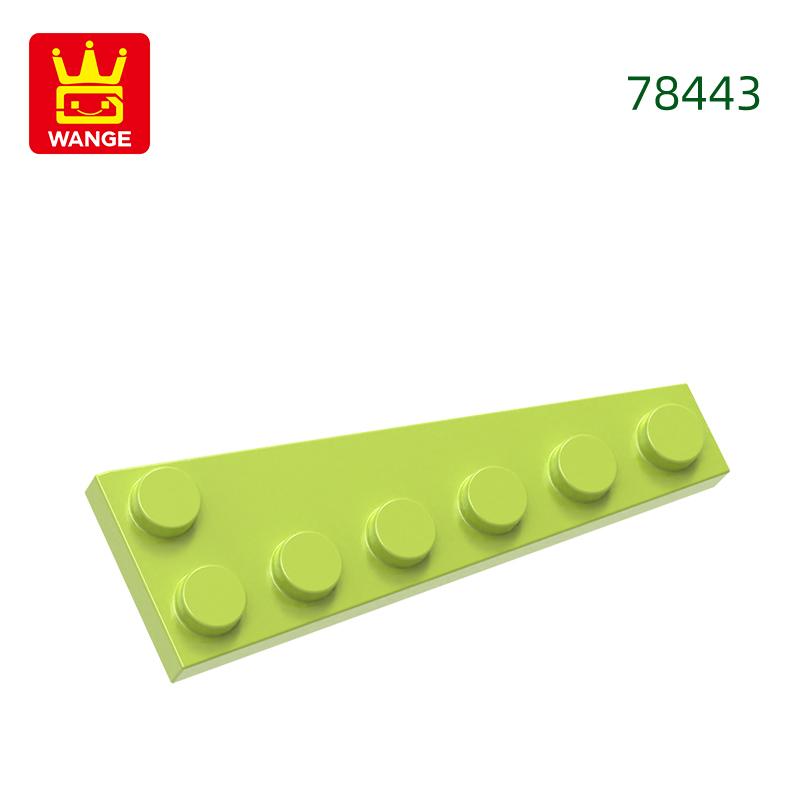 Non-Toxic 80Pcs/Lot 78443 Left Tooth Flat 6+1Dots Building Blocks Moc Accessories Compatible With Assembles Bricks Children Toys