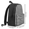 Klassische Vichy-Karos Rucksack Schwarz und Weiß Elegante Rucksäcke Junge Mädchen Radfahren Aufdruck High School Taschen Hohe Qualität Rucksack