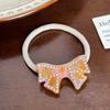 Four Centimeter Trendy Rhinestone Duckbill Hair Clips With Adorable Bow And Color Options