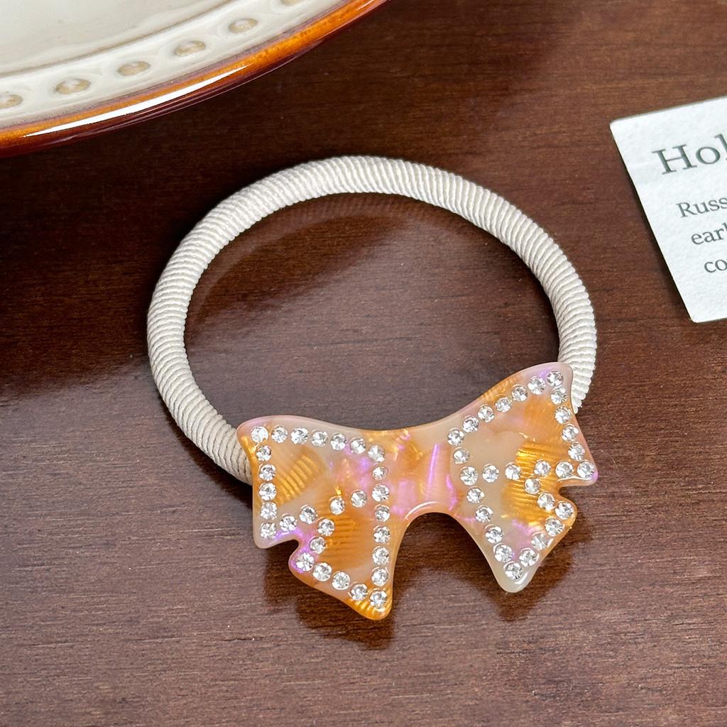 Four Centimeter Trendy Rhinestone Duckbill Hair Clips With Adorable Bow And Color Options