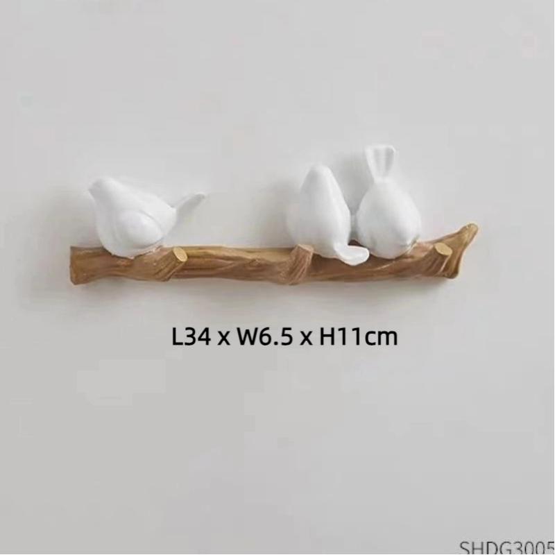 Minimalist Nordic 3D Resin Bird Wall Decoration – Home Ornament