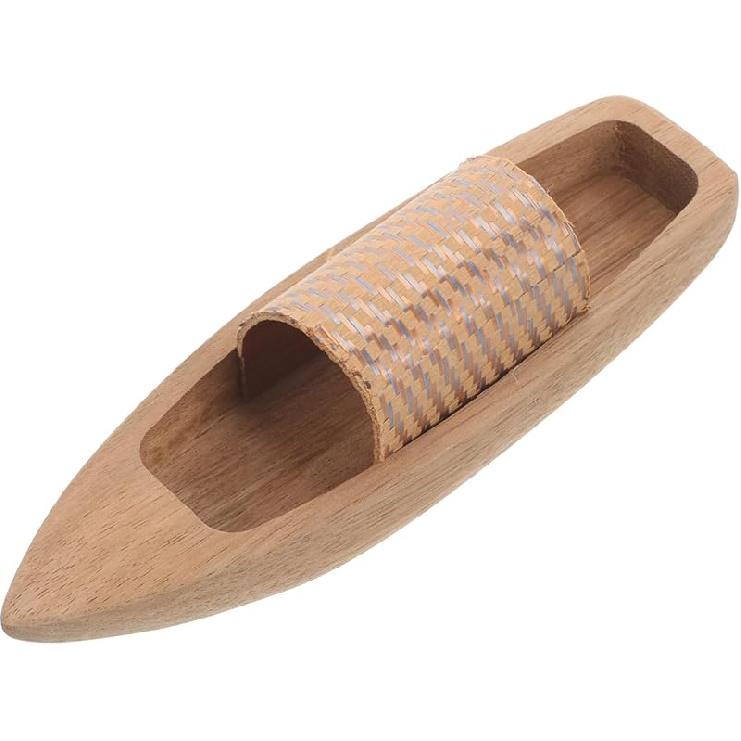 Unfinished Wooden Boat Model Wood Boat Canoe Nautical Fishing Boat Desktop Boat Wood Craft Ocean Landscape Ornament for DIY Project Supply