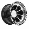 8in ATV Wheel High Strength Sporty Look Aluminum Alloy Wheel Rim for Quad Bike Go Kart Golf Cart Front Width: Approx.