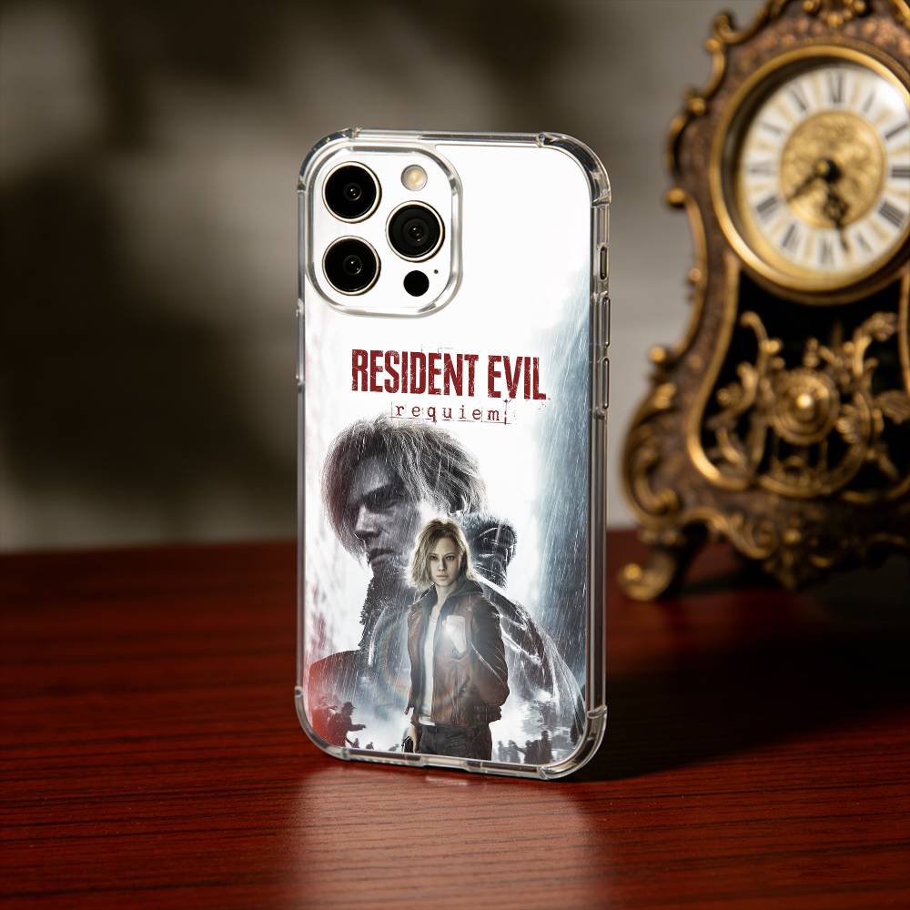 Game R-Resident E-Evil R-Requiem Phone Case For iPhone17,16,15,14,13Pro Max,us,Soft Silicone Transparent Cover