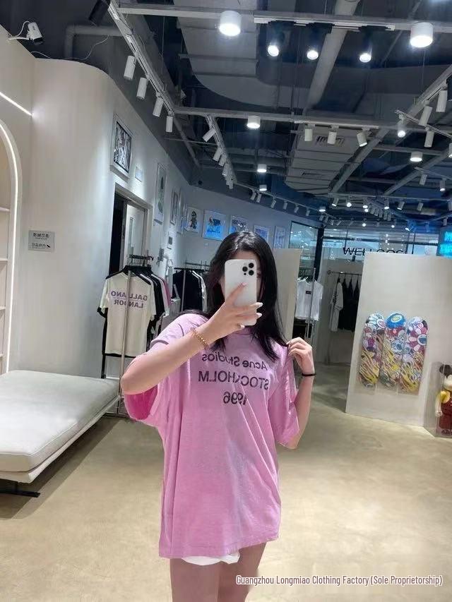 Women's Retro 1996 AC Dip-Dyed Digital Print Loose Sun Protection T-Shirt