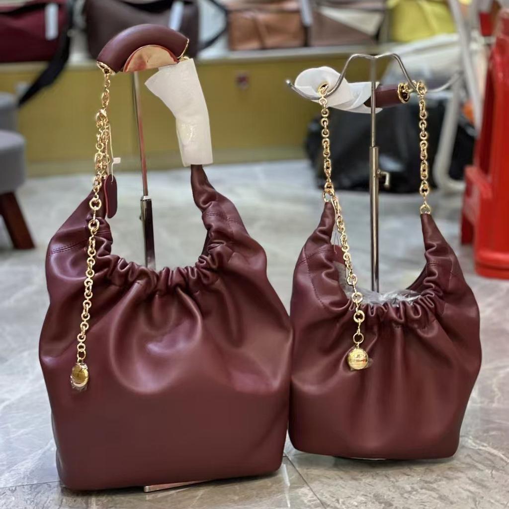 Luo Jia Quetschtasche, Extrusionsbeutel, Hochtexturiertes Weiches Rindsleder, Donut-Ketten-Tasche, Tragbar, Schulter-, Crossbody