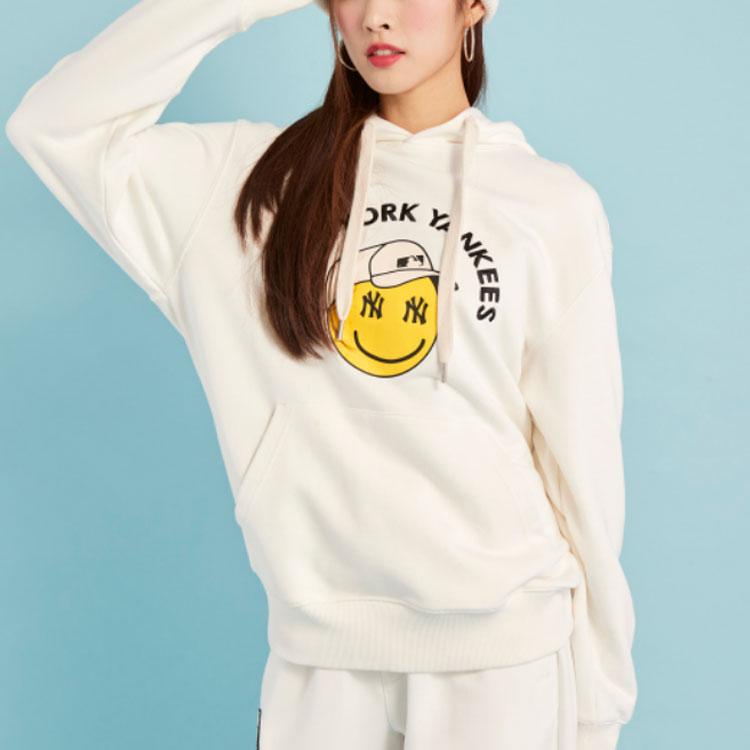 MLB Sweatshirts Unisex White Hooded Moderate Regular 3AHDN0124-50IVS