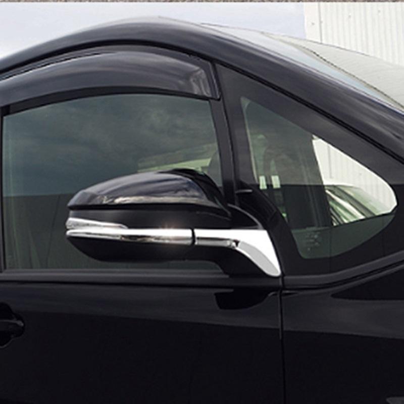 For Toyota Voxy Noah R80 Accessories ABS Chrome Rearview Mirror Trim Anti-collision Strip Car Shiny Exterior Styling 2014-