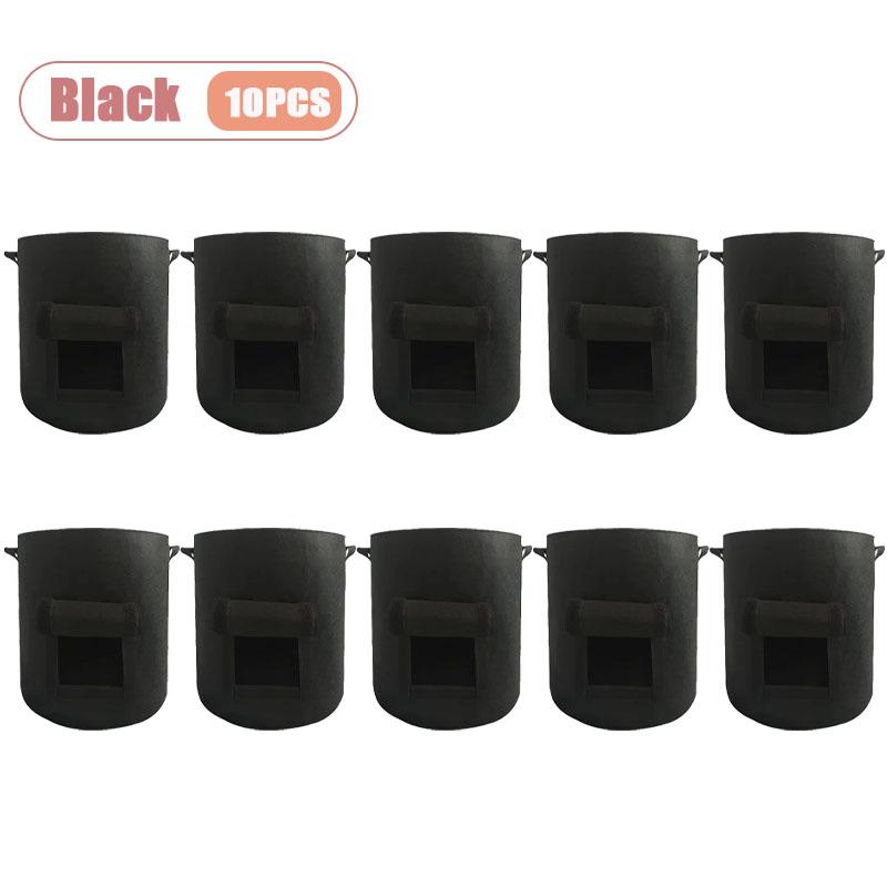 5/10Gallon Potato Seedling Felt Grow Buckets Plant Bags Gardening Flowers Bags Horticulture Planting Containers Garden Tools