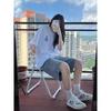 Petite High-Waisted Straight-Leg Denim Shorts for Women - Summer 2026 Casual Slimming Wide-Leg Five-Point Shorts