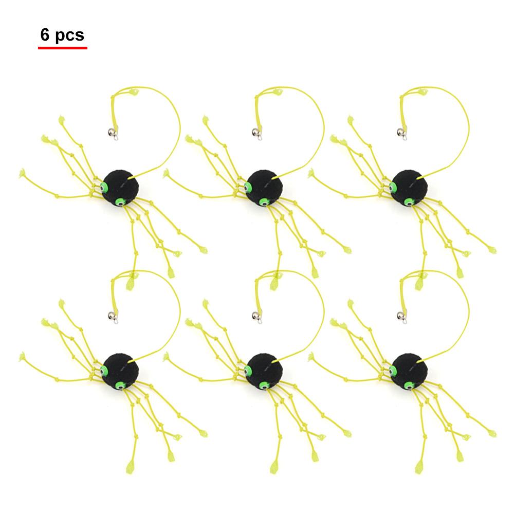 6pcs Simulation Long Legs Spider Cat Toys Replacement Head Of Cat Teaser Stick Fun Pet Toy