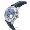 ZEPPELIN Friedrichshafen Leather Strap Blue Open Heart Dial Automatic 85663 Men's Watch
