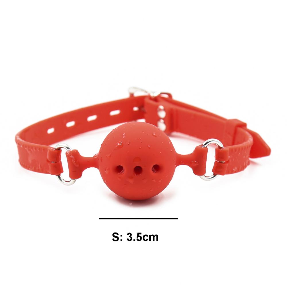 3 Sizes Soft Safety Silicone Open Mouth Gag Ball Bdsm Bondage Slave Ball Gag Erotic Sex Toys For Woman Couples Adult Sex