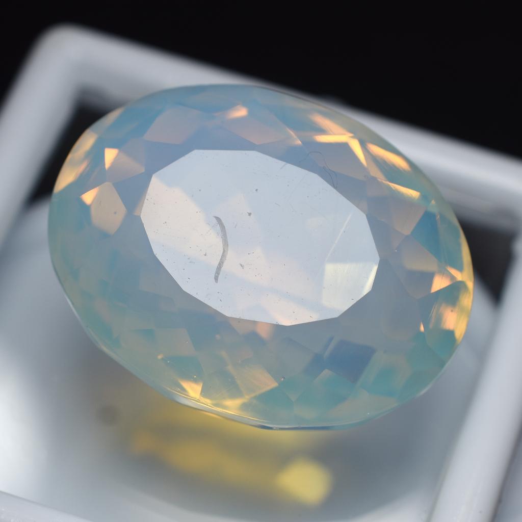 Lab-Created Opal Loose Gemstone Ethiopian Multi-Color 52 ct Oval Cut October Birthday Birthstone