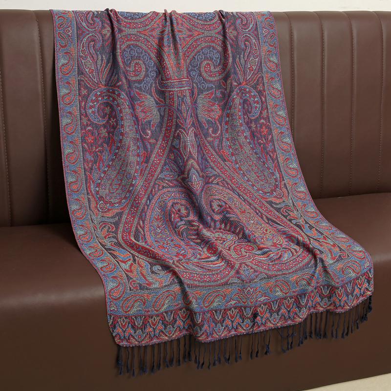 Luxusní značka podzim kašmír pašmínový šál Dámská zavinovačka Teplé zimní šátky Designový potisk Dámský šátek Foulard Bavlna Stoles
