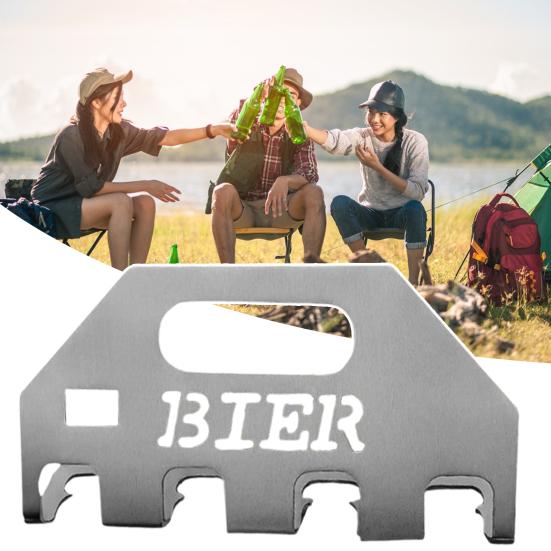 Yousheng Nosič otvíráků na pivo z nerezové oceli Otvírák na plechovky pro 4 láhve Odolný Odstraňovač zátek z pivních lahví Kuchyňský nástroj pro barovou párty BBQ