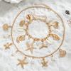 Wind Starfish Conch Pearl Set, Vintage Gold Layered Necklace, Bohemian Style Accessories