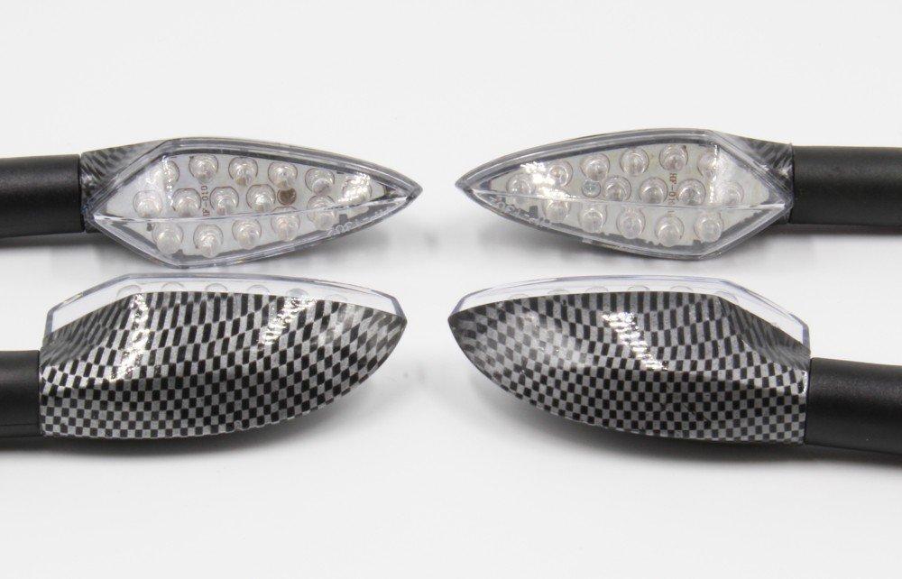 15 Row LED Arrow Turn Signals for Motorcycles Set of 4 (No Relay)