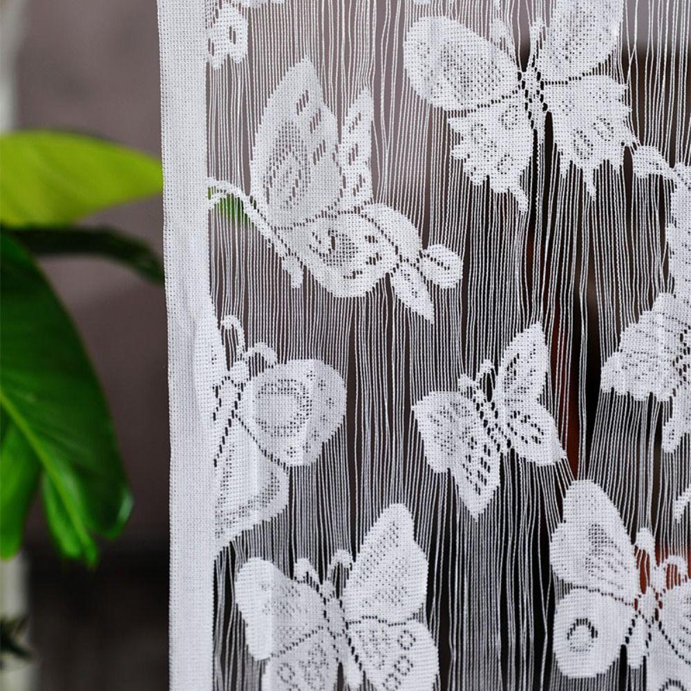 Line Curtain Door Curtain Solid Color Tassel Curtain Butterfly String Curtain Home Decor