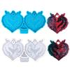 Epoxy Assembled Mold Geometric Loves Heart Dragon Earrings Pendant Mold Phone Keychain Pendant Silicone Mold for Decor