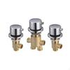 3 Pieces Diverter Control Mechanism with Trim Flange ChromeFinished Bathtub Brass for