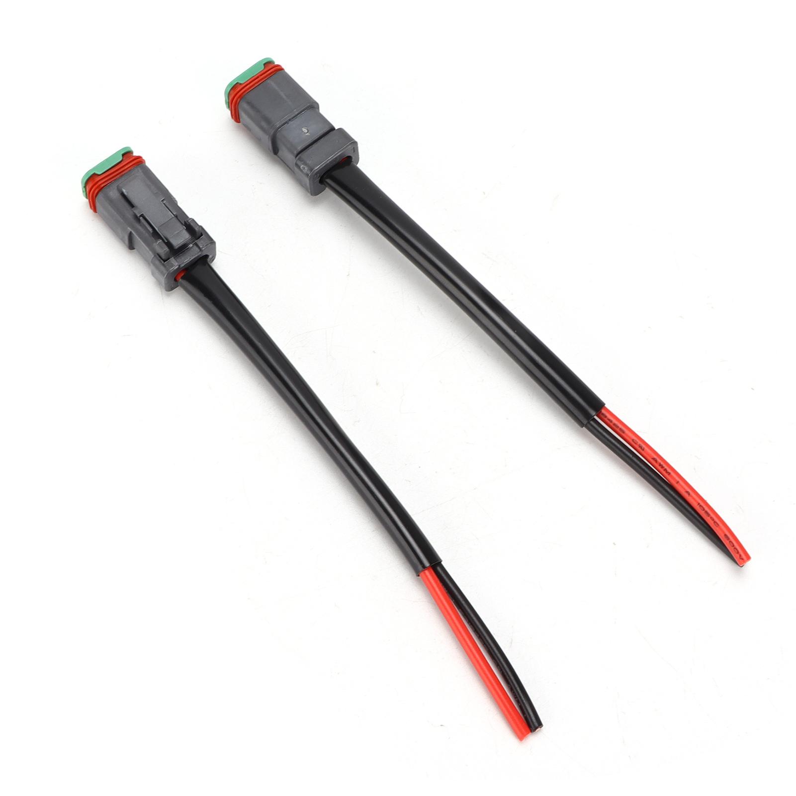 

2 шт. DT 2Pin Мужской Женский Разъем Жгута Проводов IP68 Водонепроницаемый для Светодиодной Рабочей Лампы Световой Бар