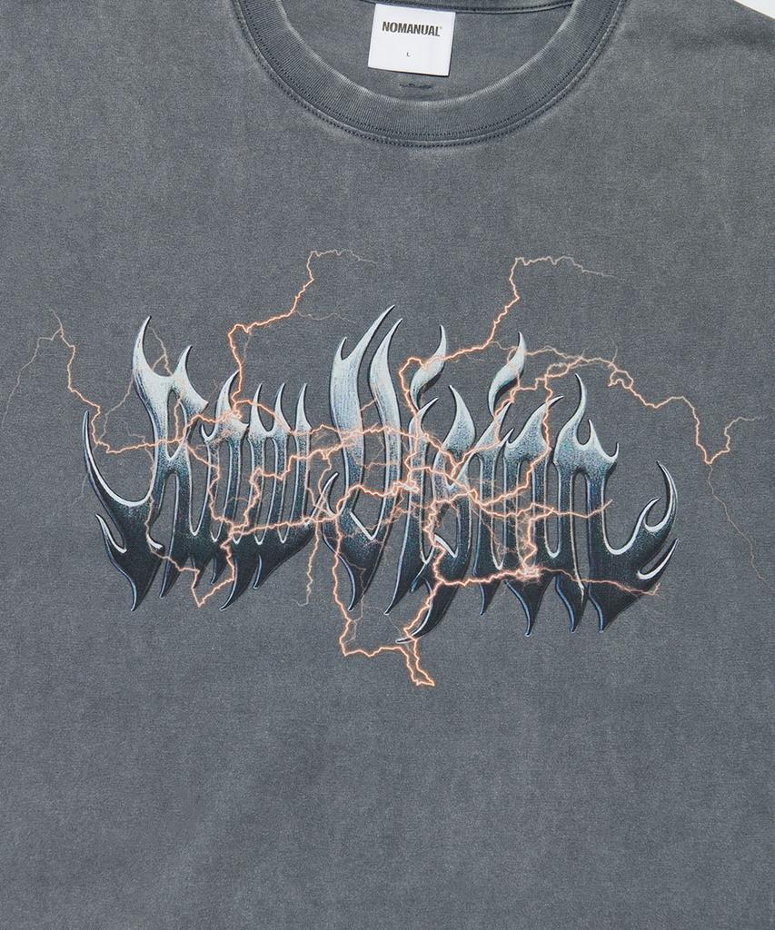 Nomaenyueol Lightning Raw Vision T-Shirt - Washed Charcoal