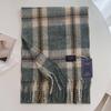 Chic Design Soft Warm Women Scarf Autumn Winter Classic British Imitation Cashmere Muffler Men Plaid Thermal Tassel Shawl Couple