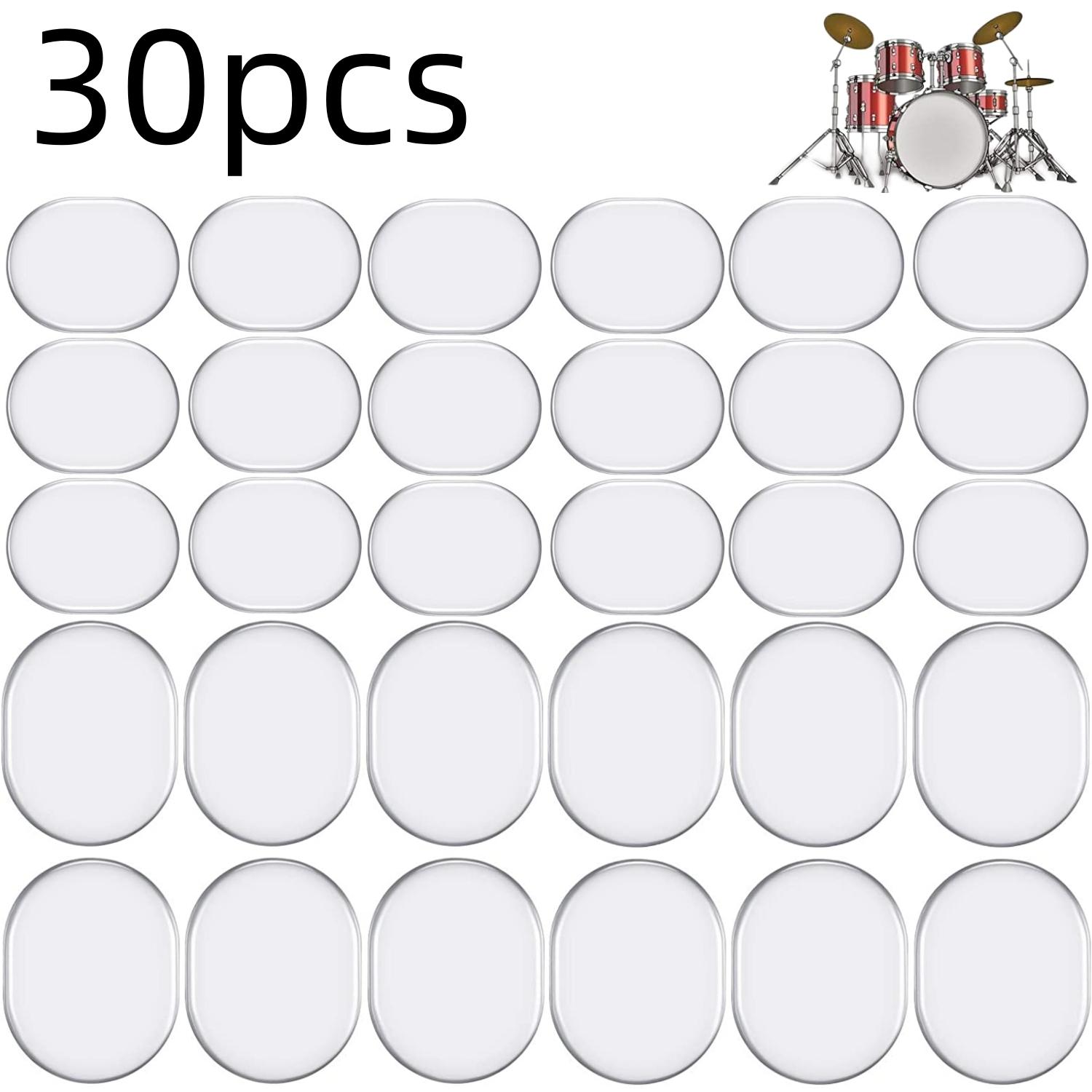 Miwayer 30 шт. Демпферы для барабанов Лунные гели Силиконовые гелевые подушечки Мягкие демпферы для барабанов тарелок Контроль тона, 30 шт. прозрачный