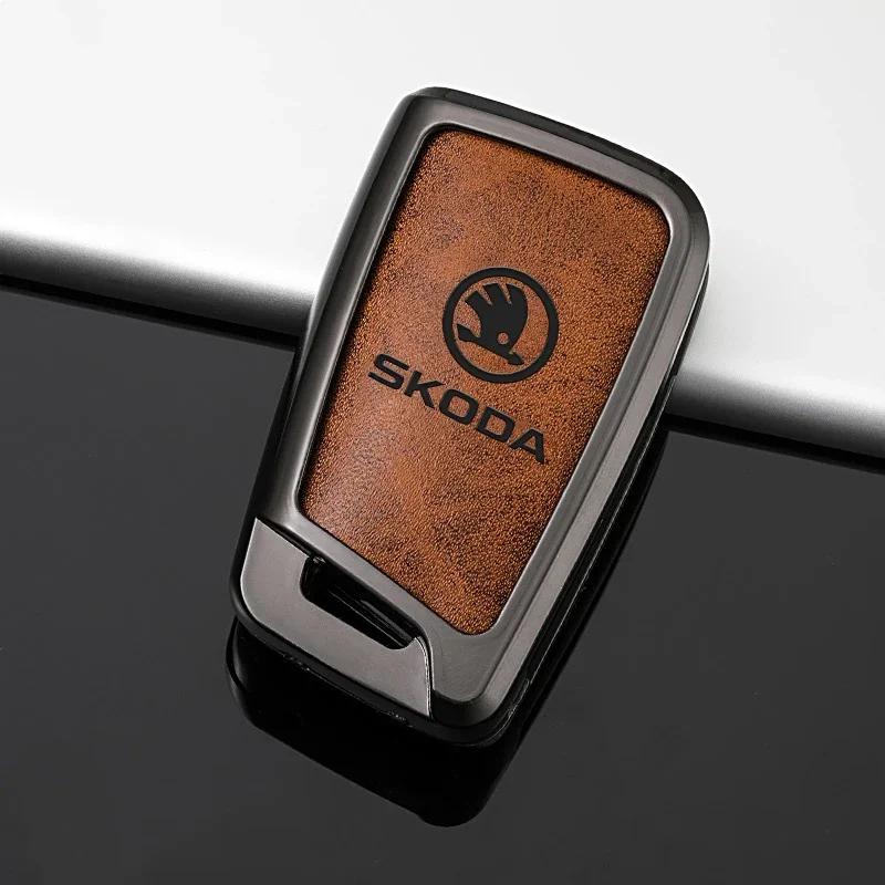 Car Sticker 2025 New Car Flip Remote Key Fob Case Cover Protector Shell For Skoda Octavia A5 A7 Fabia Superb Kodiaq Karoq Auto K