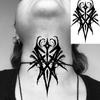 1 Sheet Halloween Cross Moth Wings Temporary Tattoos For Adult Hands Neck, Temp Fake Tattoo Sticker Long Lasting Realistic Tatoo