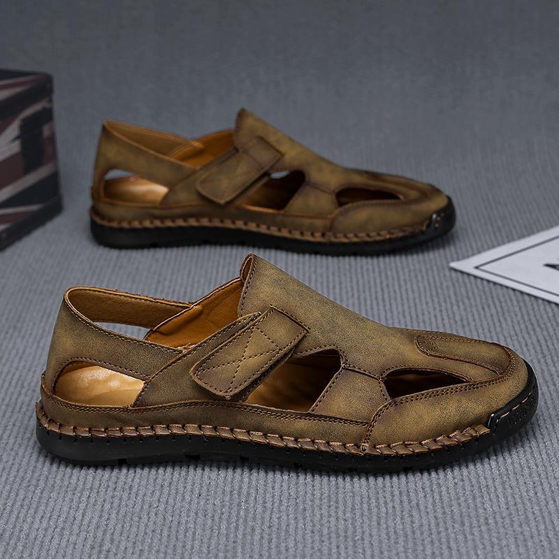 

Fashion Men Fashion Beach Cool Sandals Outdoor Casual Male Shoes 2025 New Classic Leather Men Shoes Summer New Large Size Men s Sandals 46