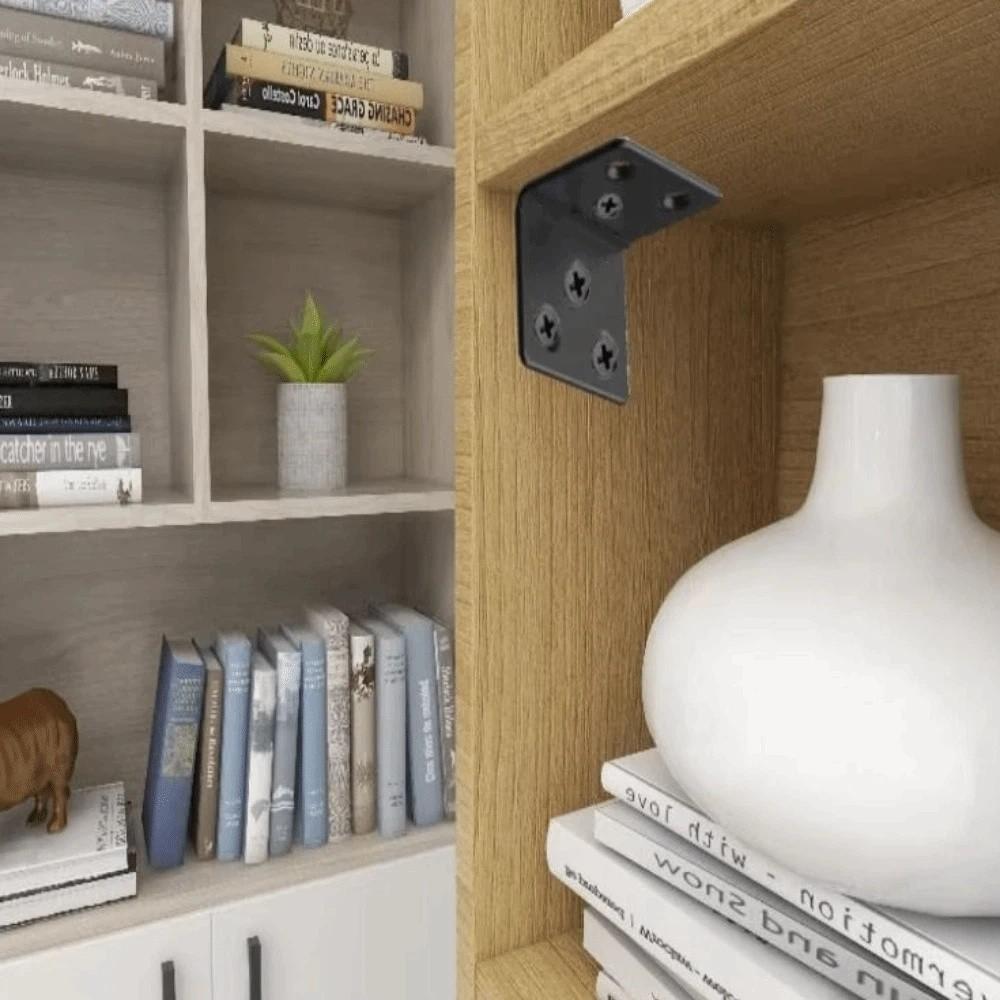 Metal Stainless Steel Corner Bracket 90 Degree Heavy Duty Angle Brace Durable Reinforced Corner Brace Board Shelf Support